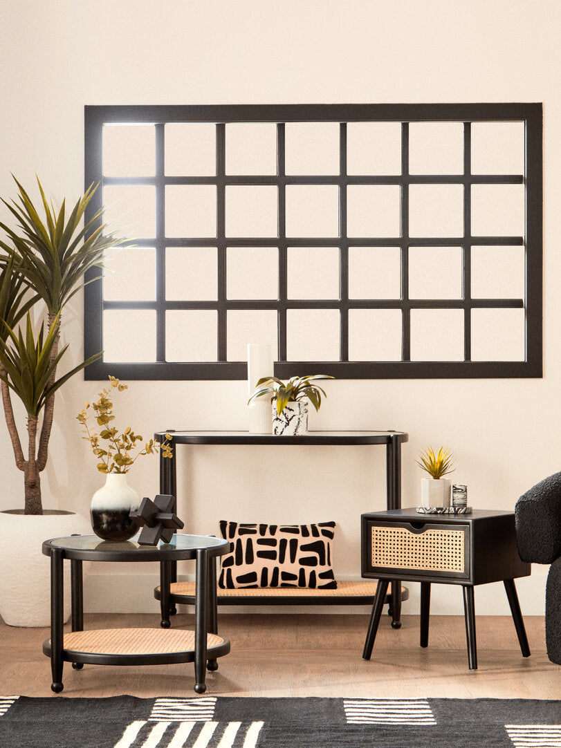 Stirling Rattan and Glass 2 Tier Console Table