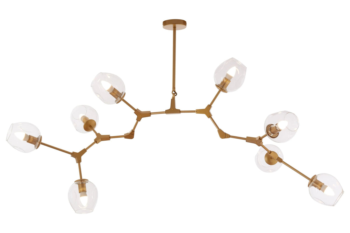 Cambridge Gold Finish Adjustable 8 Arm Statement Pendant Light