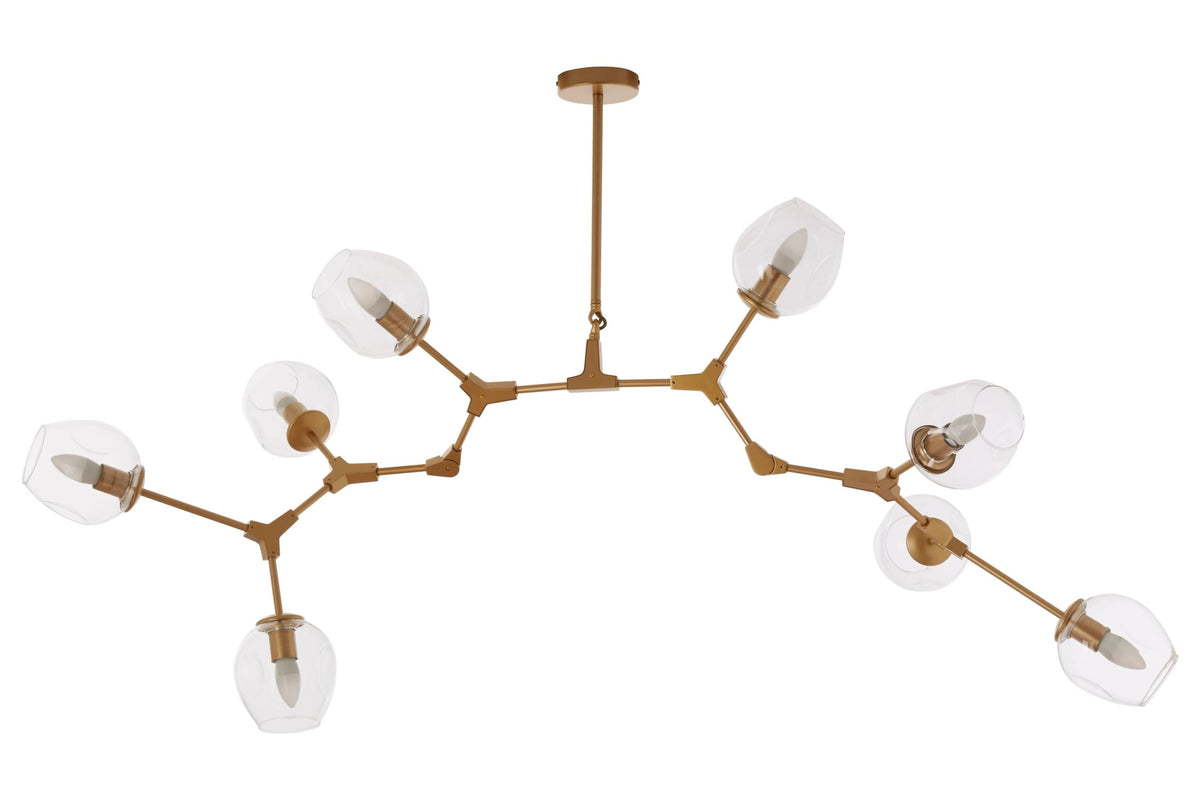 Cambridge Gold Finish Adjustable 8 Arm Statement Pendant Light
