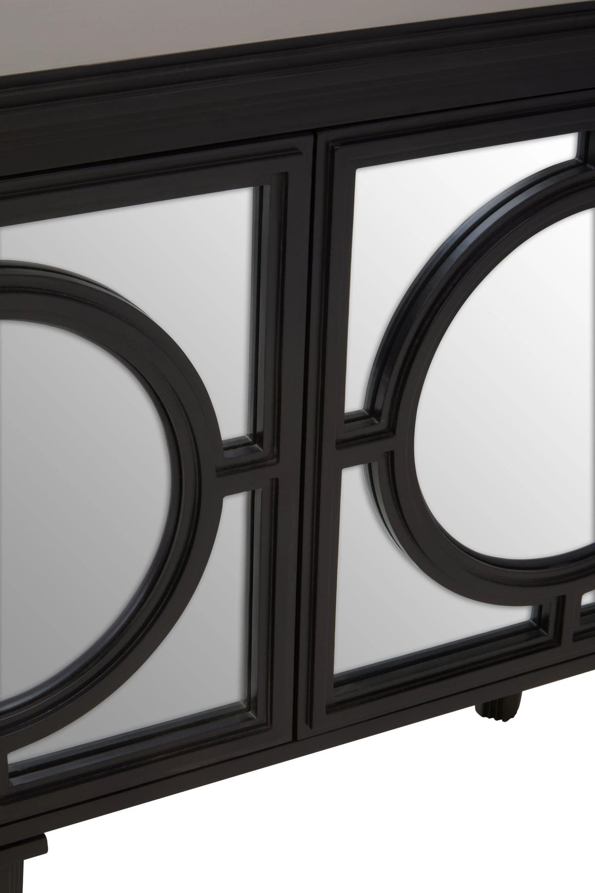 Perth Mirrored and Black Finish Sideboard