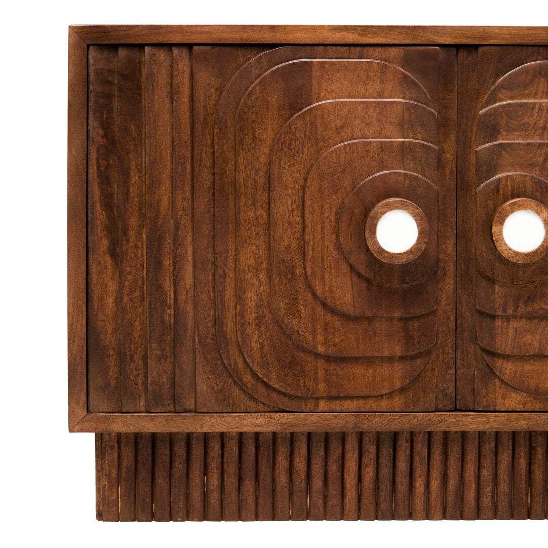 Brooklyn Two Door Mango Wood Carved Sideboard