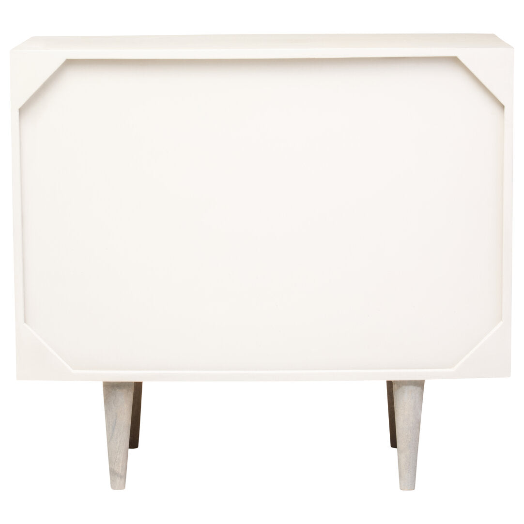 Hudson Two Door Greywash Carved Mango Wood Sideboard