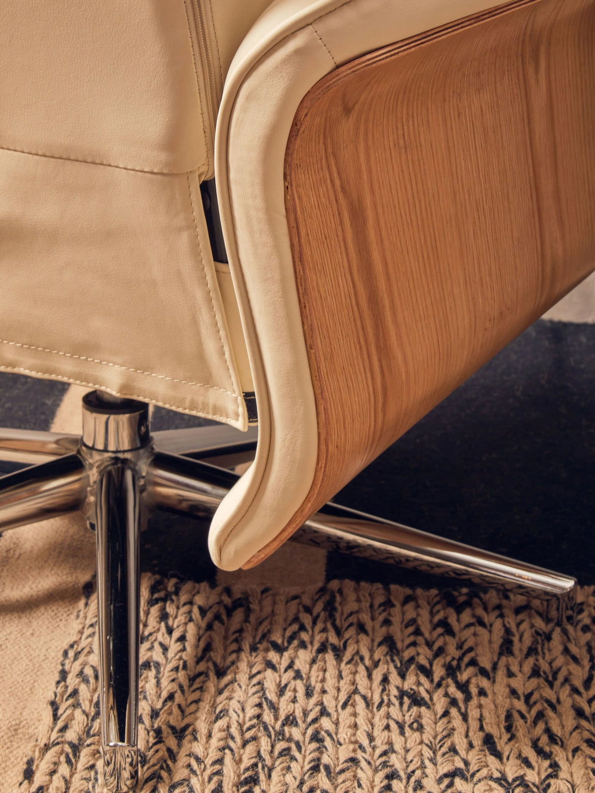 Tring Leather Effect Recliner and Footstool