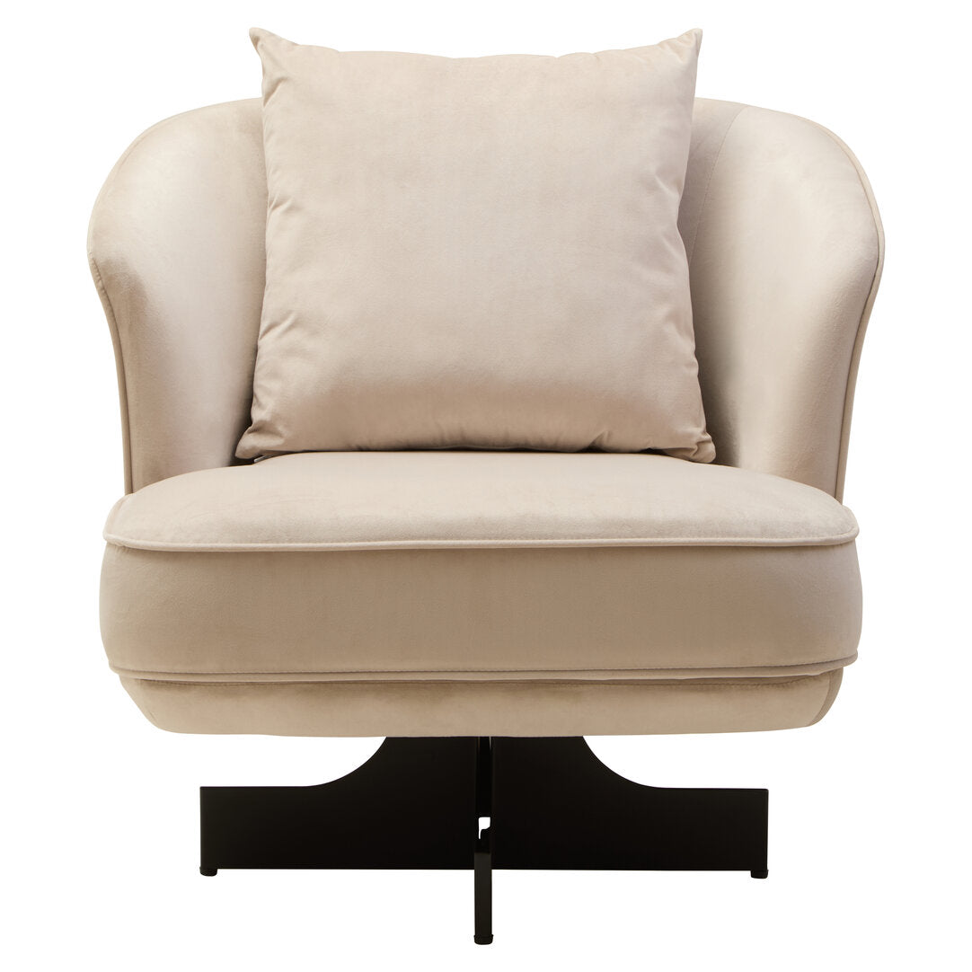 Harrogate Cream Velvet Swivel Chair