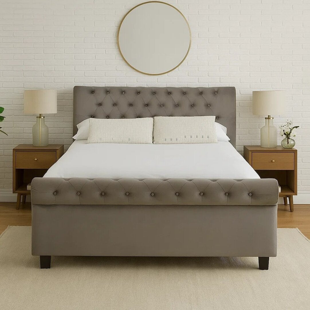 Norwich Grey Ottoman King Bed
