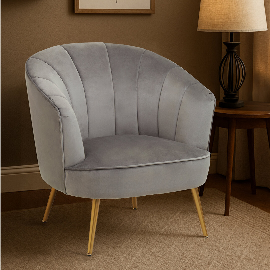 Durham Grey Velvet Chair