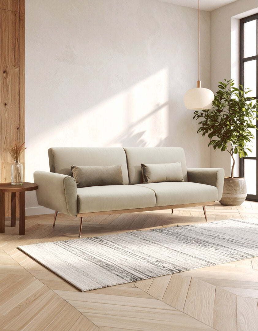 York Mink Velvet Sofa Bed