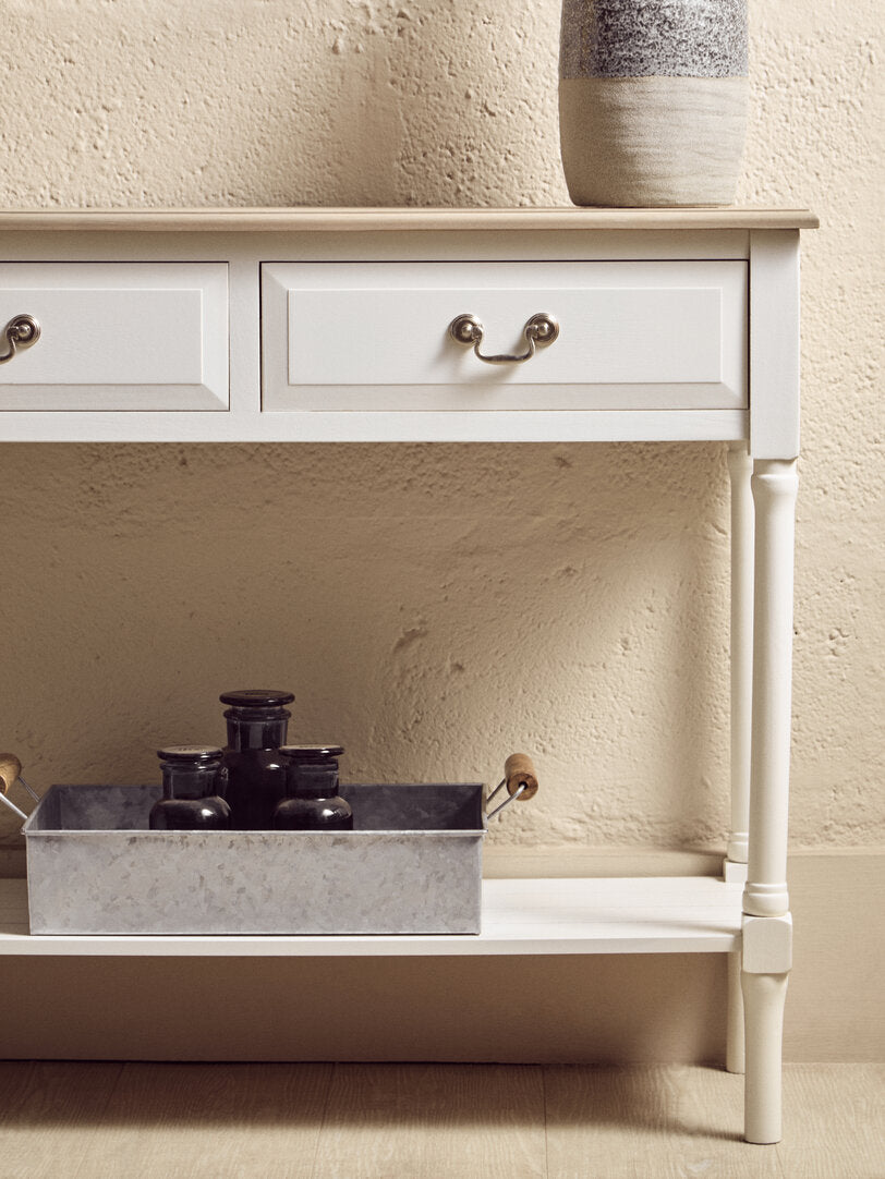 Savoy 2 Drawer Ivory Console Table