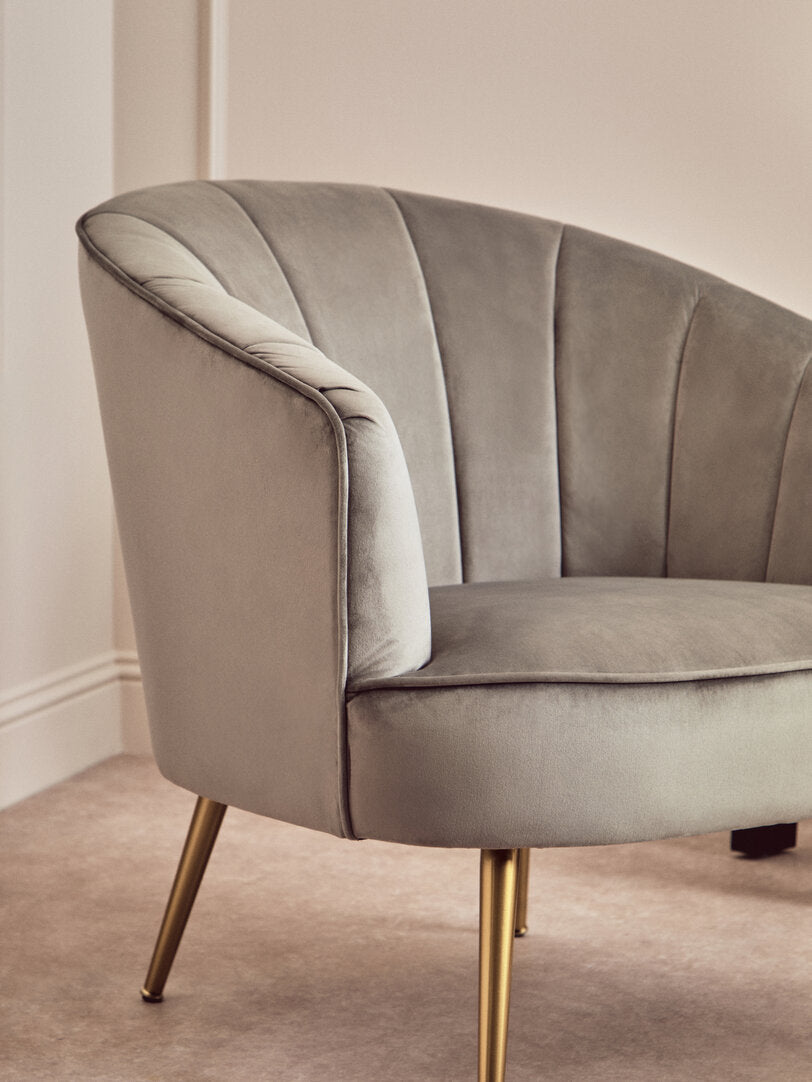 Durham Grey Velvet Chair