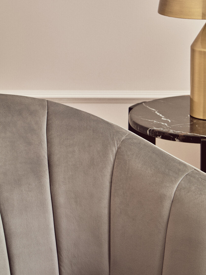 Durham Grey Velvet Chair