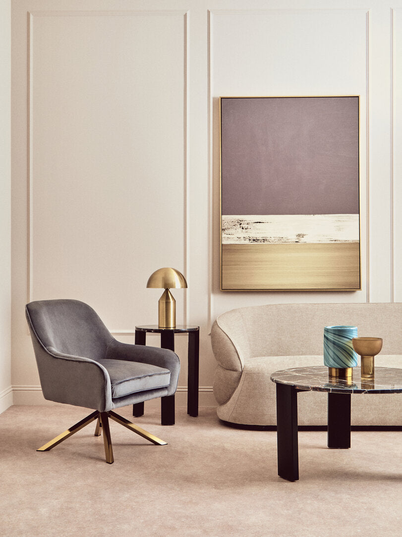 Vienna Grey Velvet Chair