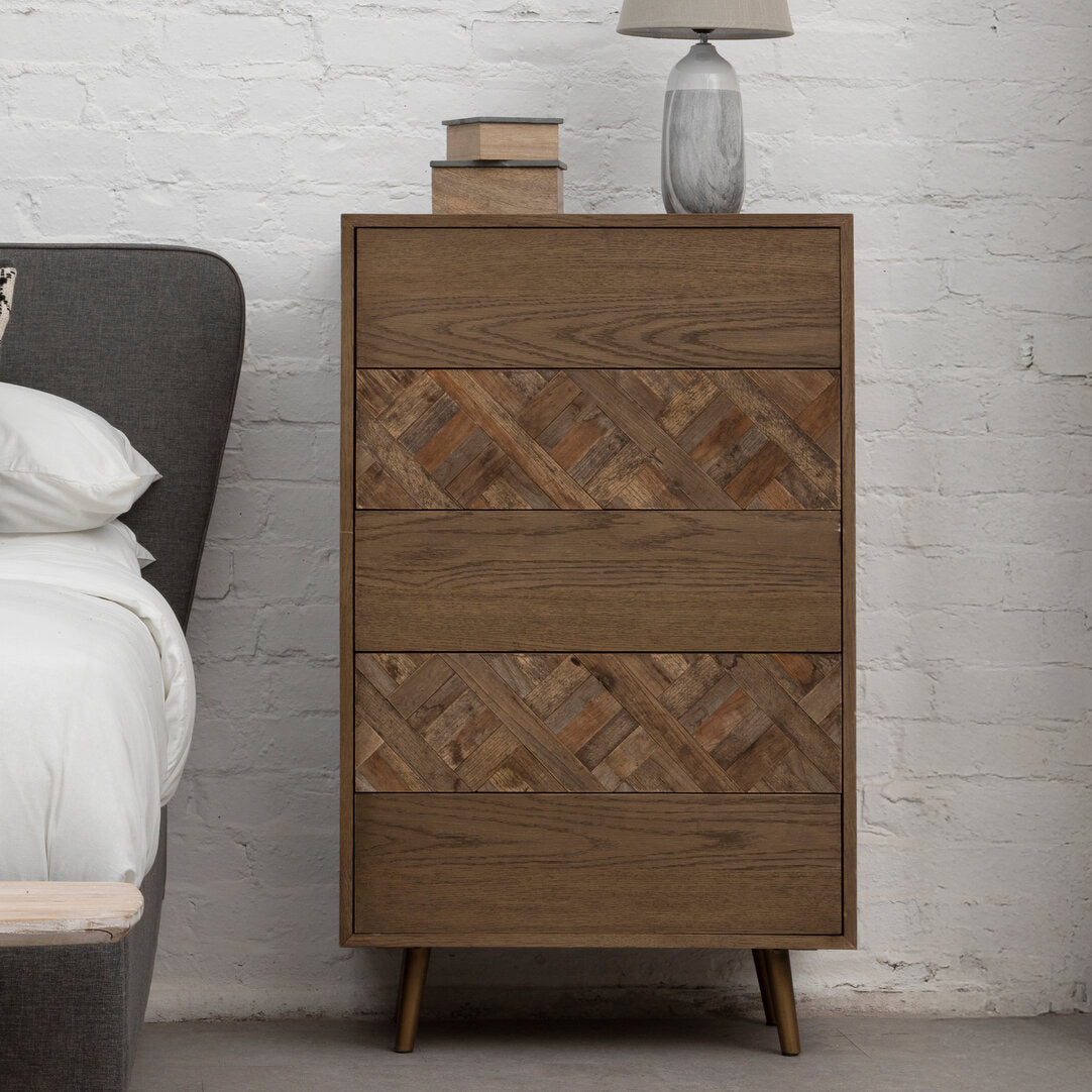 Kensington Wooden Chest of 5 Drawers