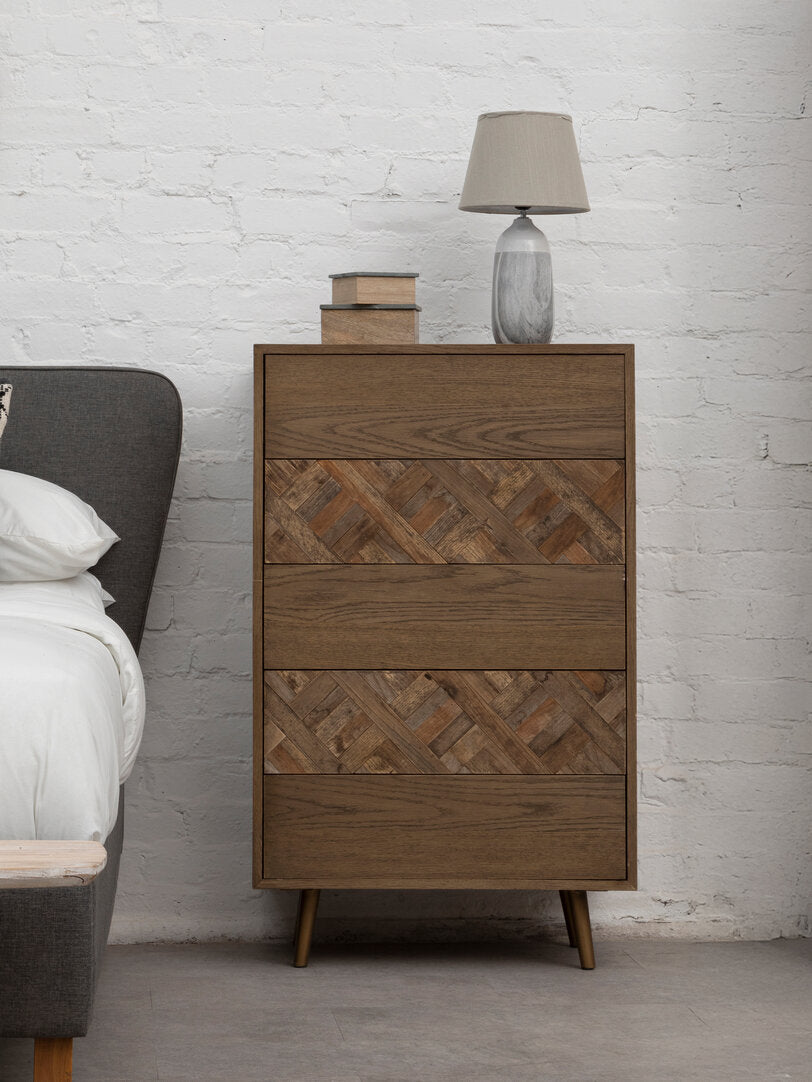 Kensington Wooden Chest of 5 Drawers