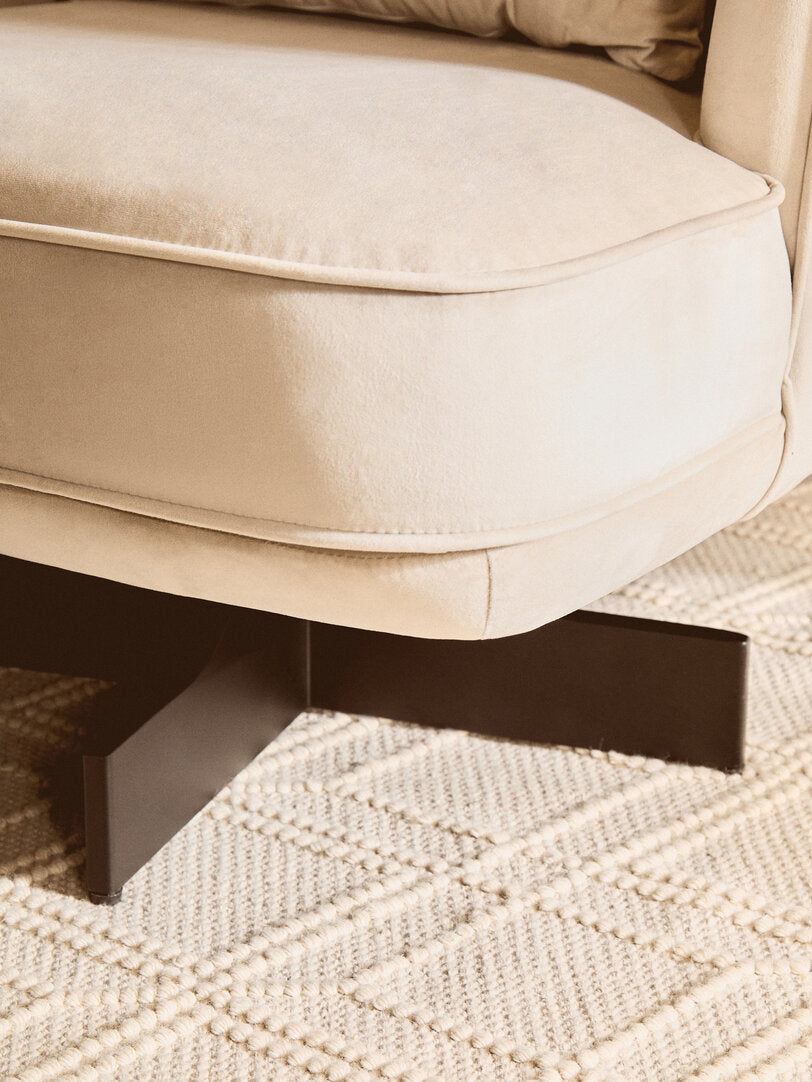 Harrogate Cream Velvet Swivel Chair