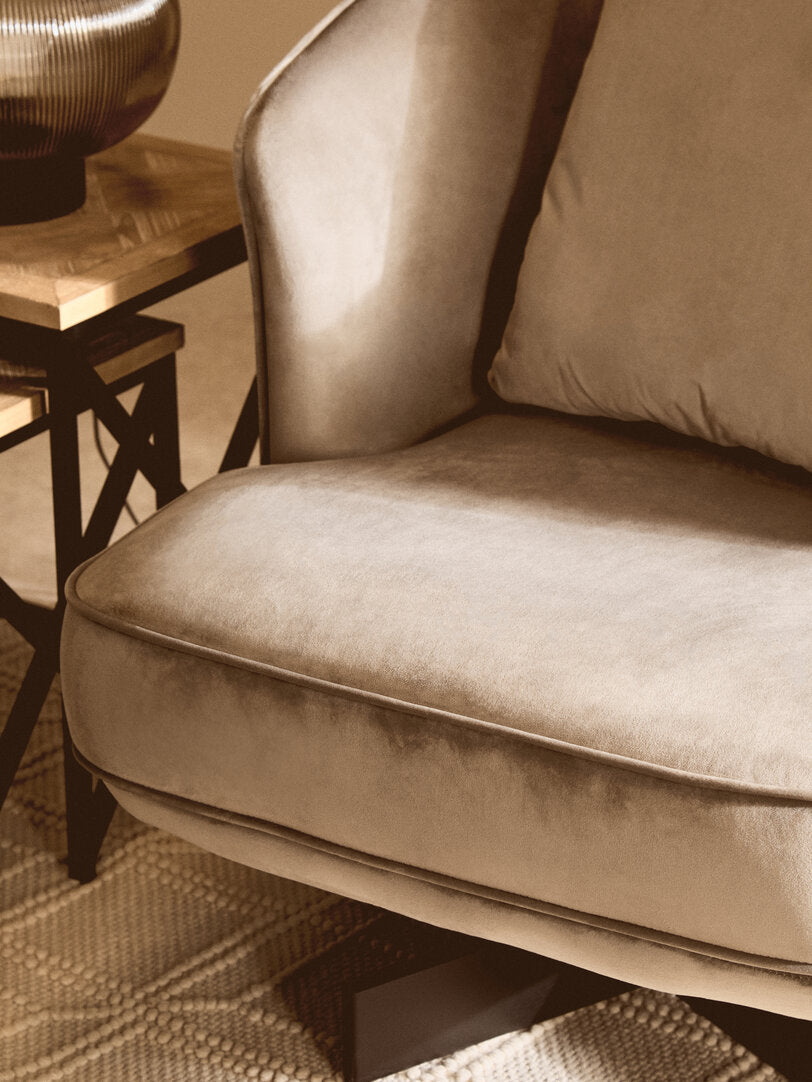 Harrogate Grey Velvet Swivel Chair