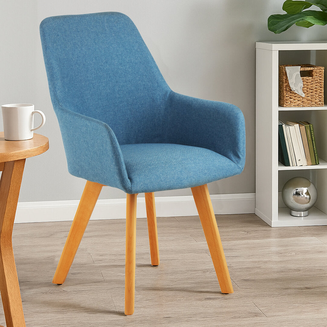 Richmond Blue Dining Chair with Angular Legs