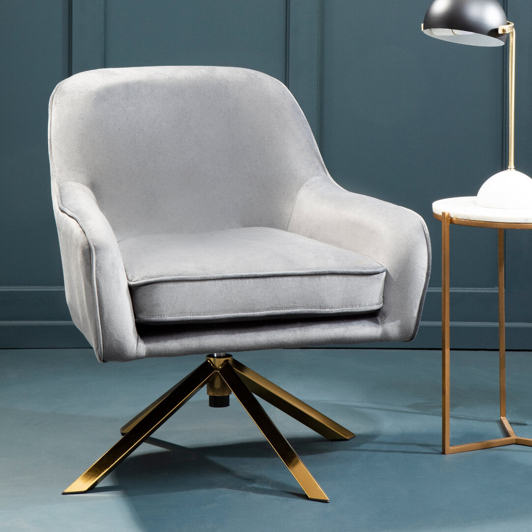 Vienna Grey Velvet Chair