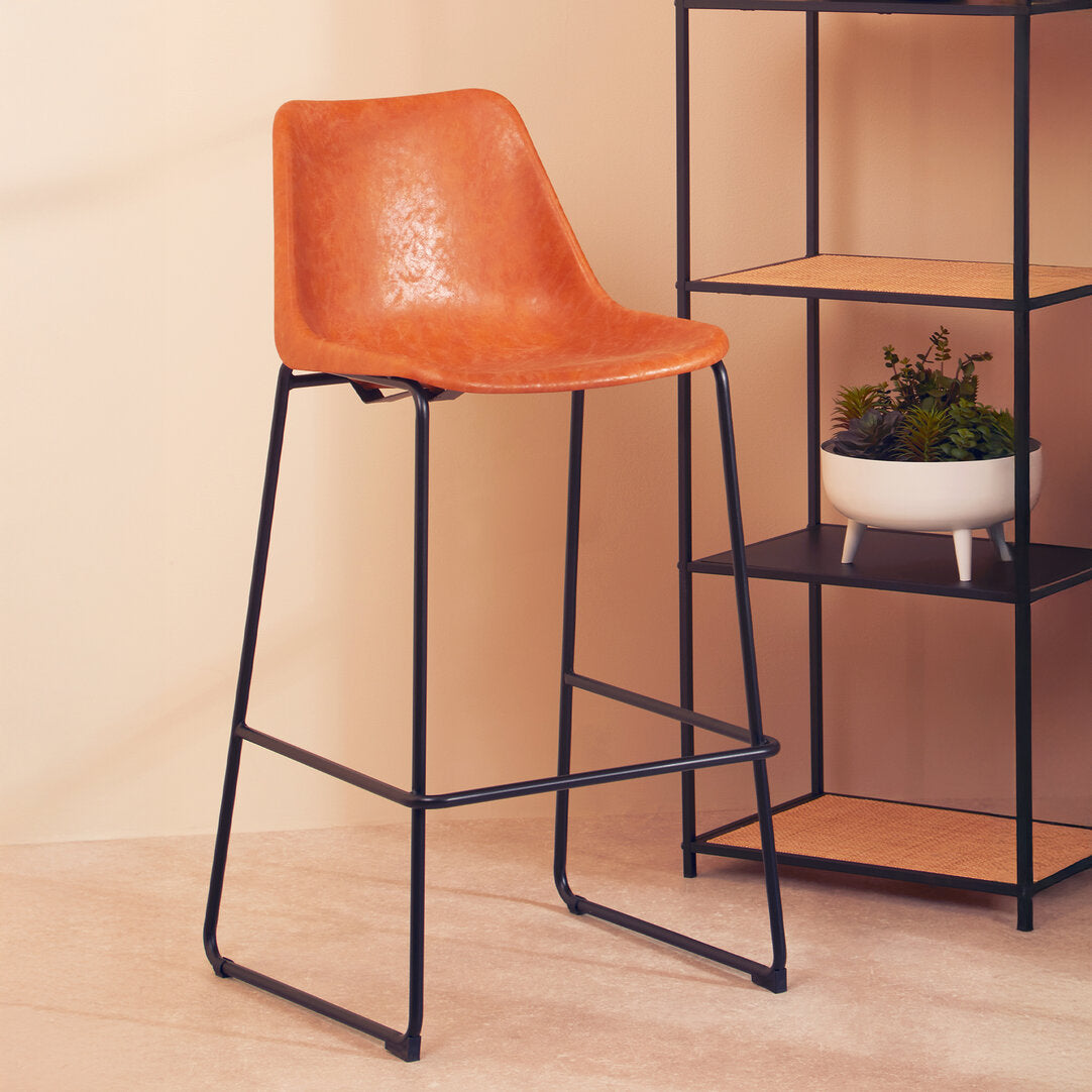 Devon Camel Bar Chair With Black Legs