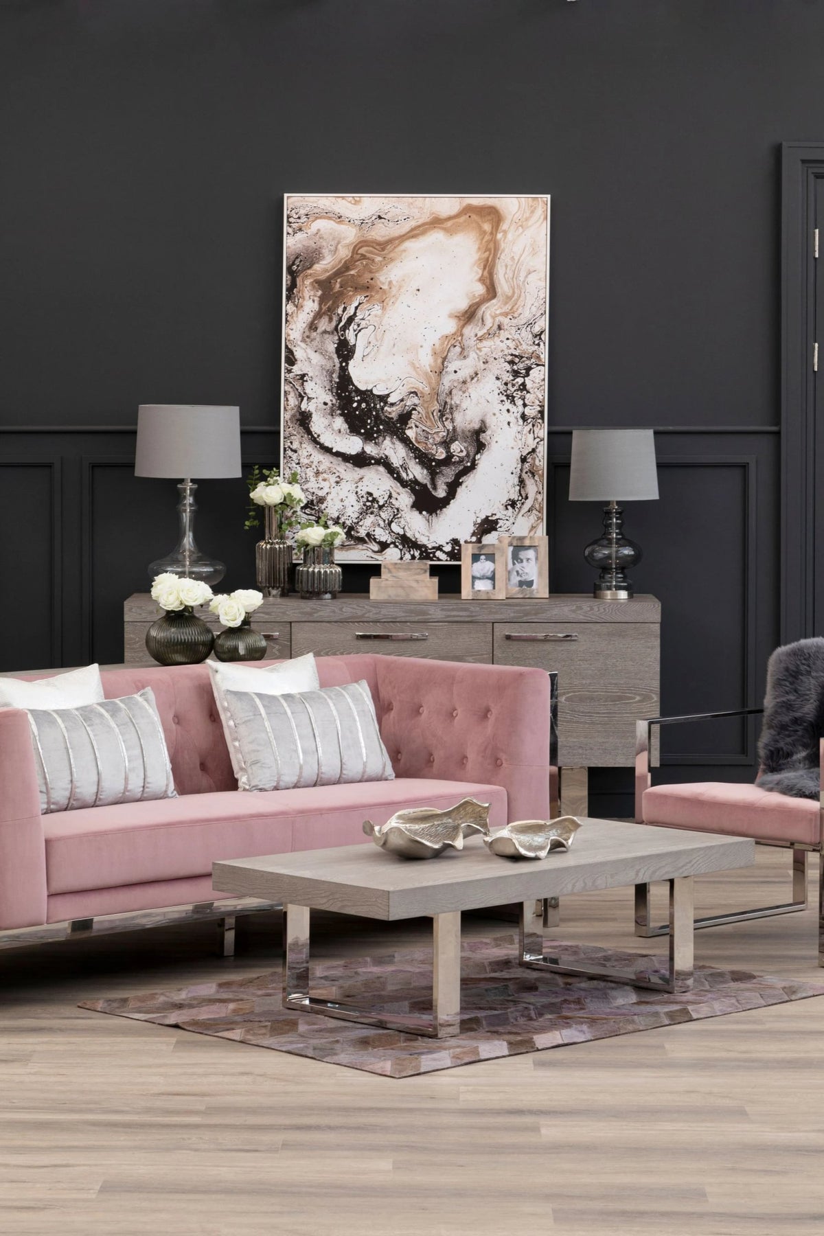 Porto Elm Wood Coffee Table #colour_grey
