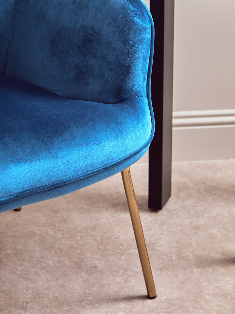 Richmond Blue Velvet Chair