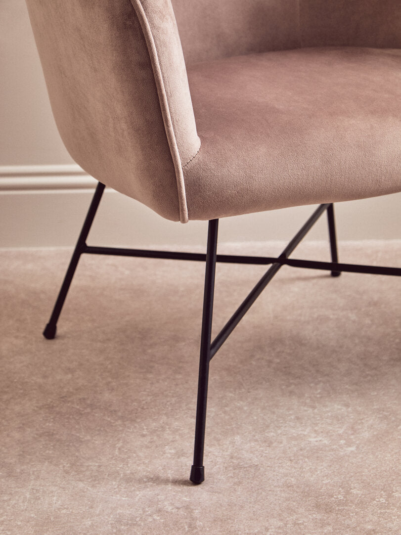 Richmond Mink Velvet Chair