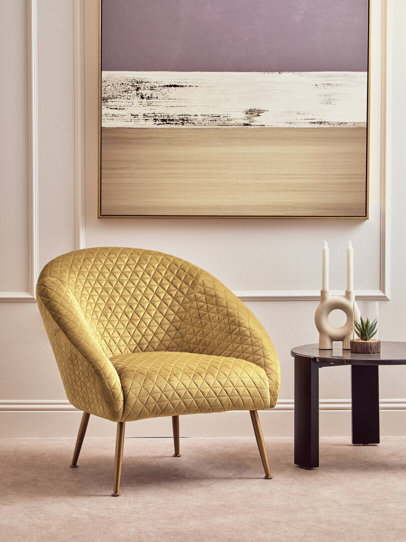Lincoln Gold Velvet Occasional Chair