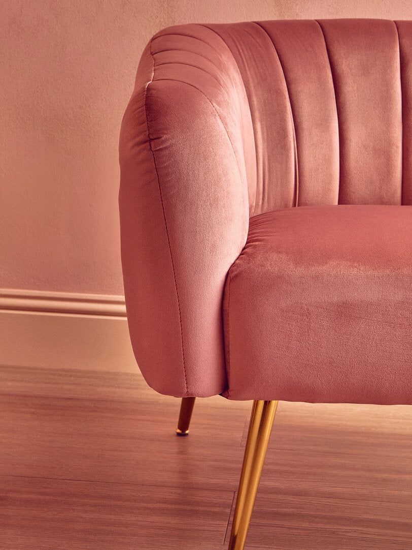 Savoy Pink Velvet Chair