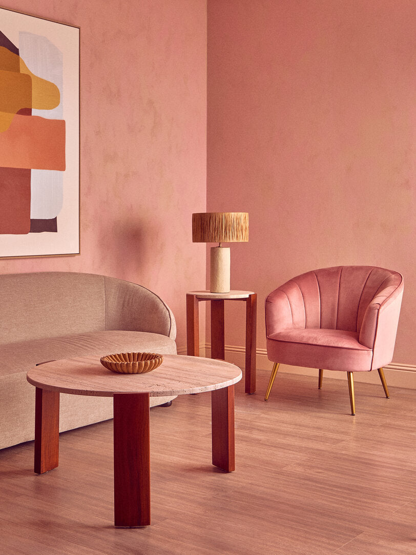 Durham Pink Velvet Chair