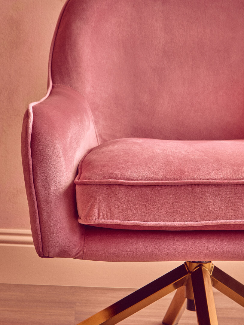 Vienna Pink Velvet Chair