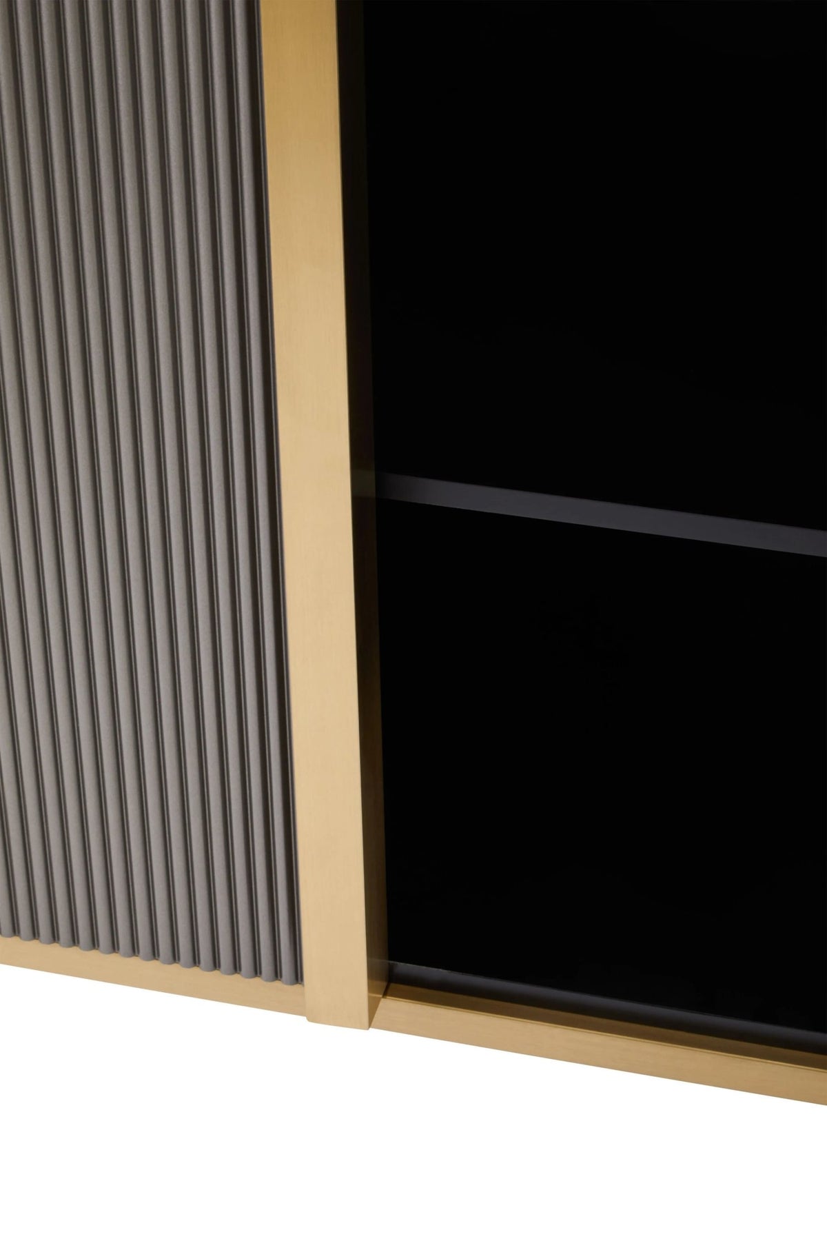 Ingleton Grey Four Door Sideboard with Black Marble Top