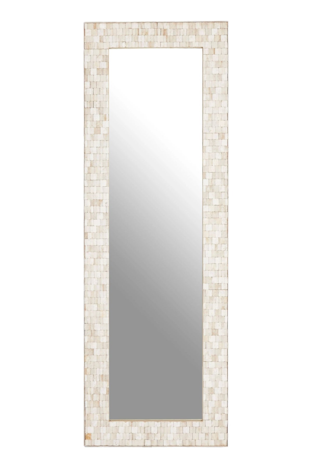 Rosedale White Wash Mosaic Full Length Wall Mirror