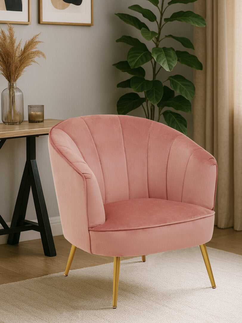 Durham Pink Velvet Chair