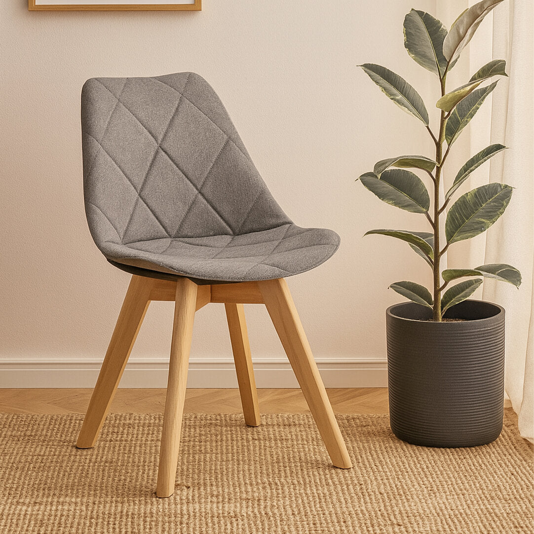 Richmond Grey Diamond Pattern Dining Chair
