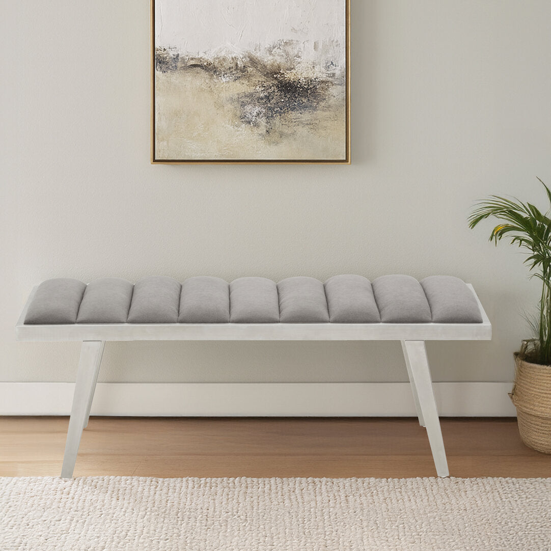 Richmond Grey Bench With Splayed Legs