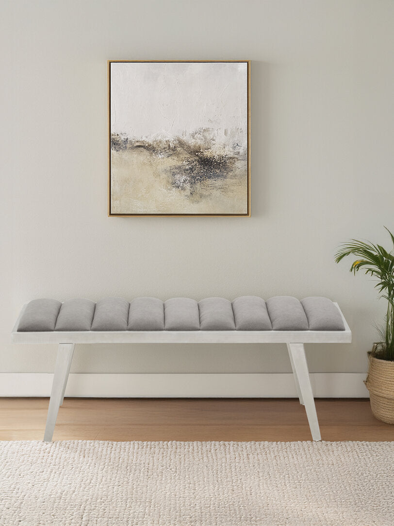Richmond Grey Bench With Splayed Legs