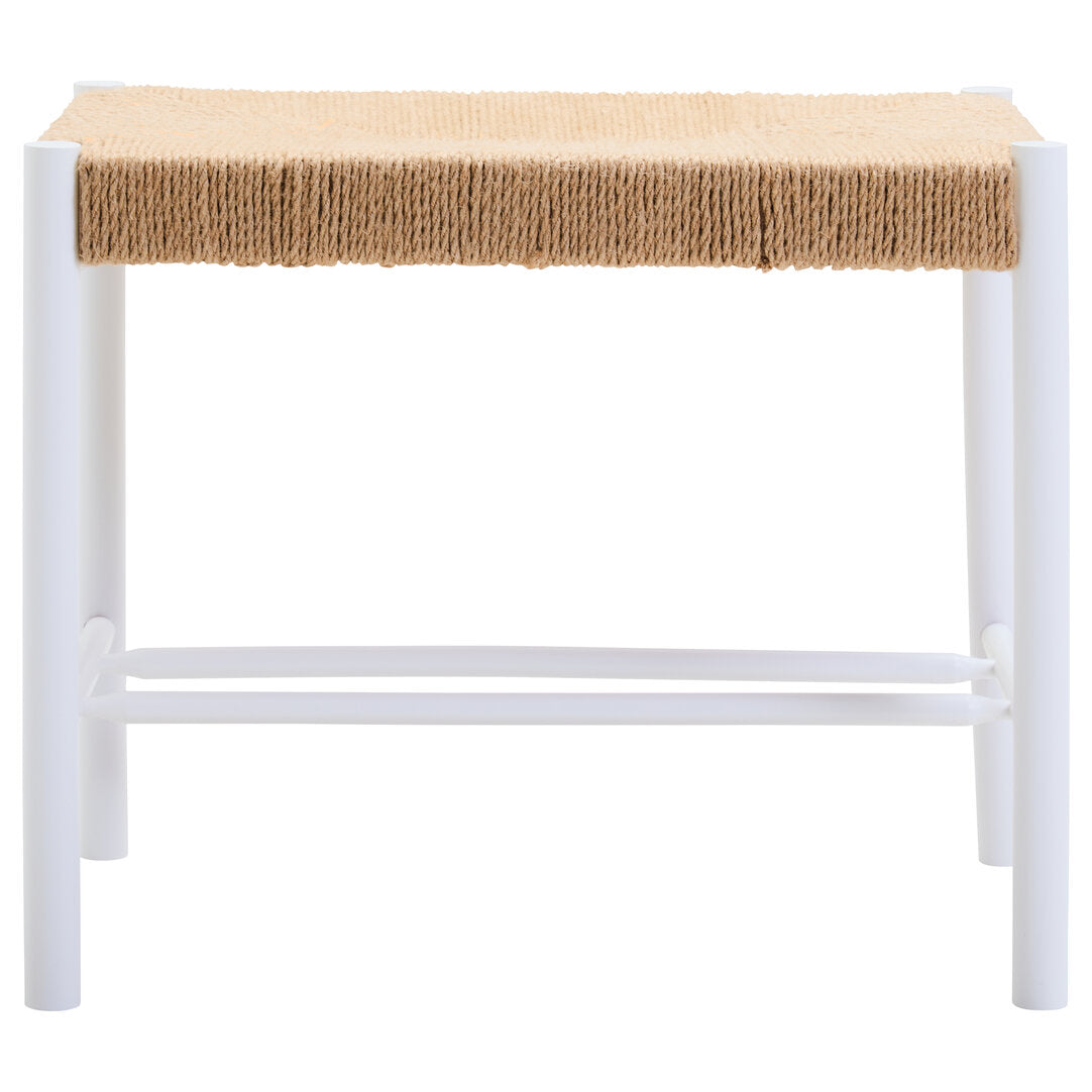 Harrogate Small Natural Rope and White Wood Bench