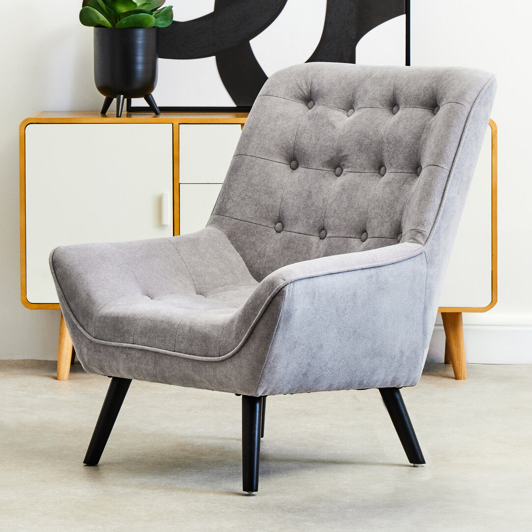 Richmond Grey Curved Chair