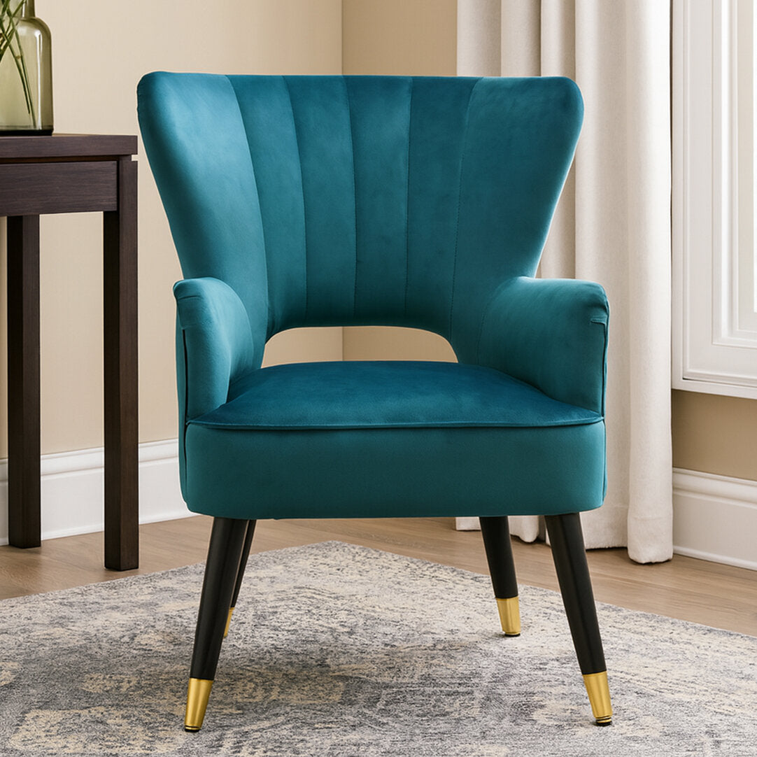 Bristol Velvet Armchair Green