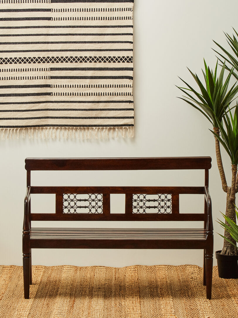 Brooklyn Dark Sheesham Wood Bench