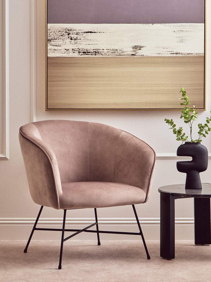 Richmond Mink Velvet Chair