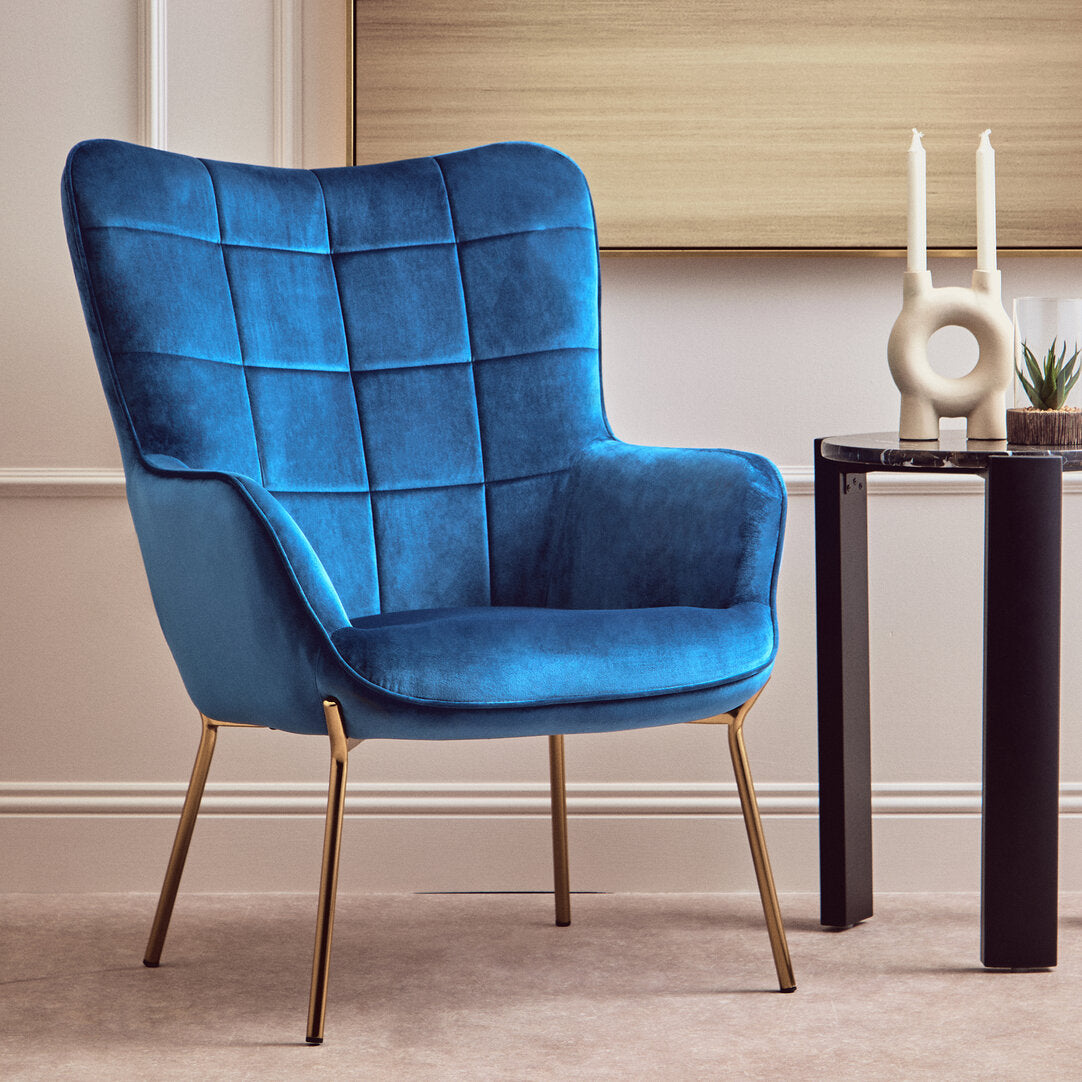 Richmond Blue Velvet Chair