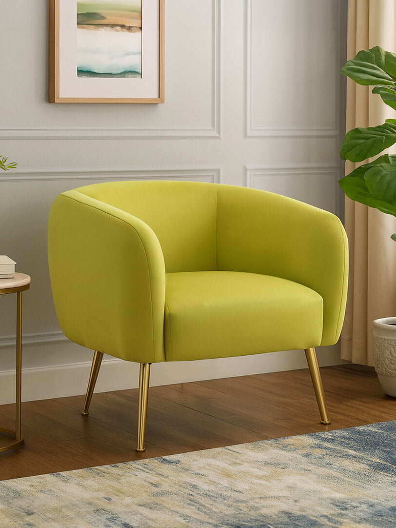 Hudson Olive Velvet Armchair