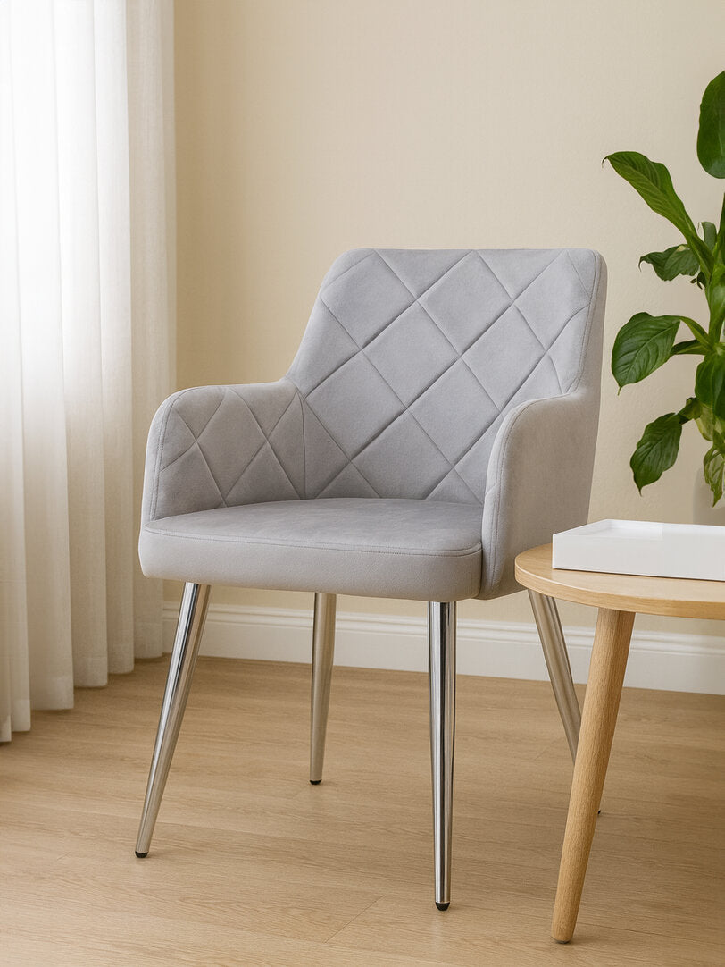 Devon Mink Velvet Splayed Dining Chair