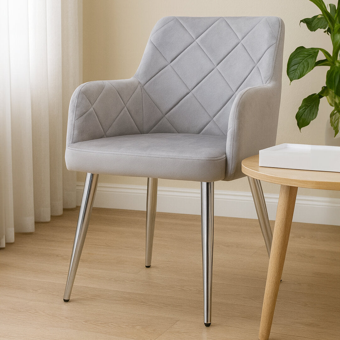 Devon Mink Velvet Splayed Dining Chair