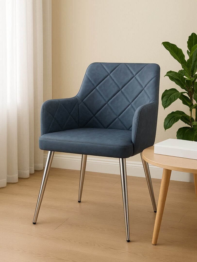 Devon Dark Grey And Chrome Dining Chair