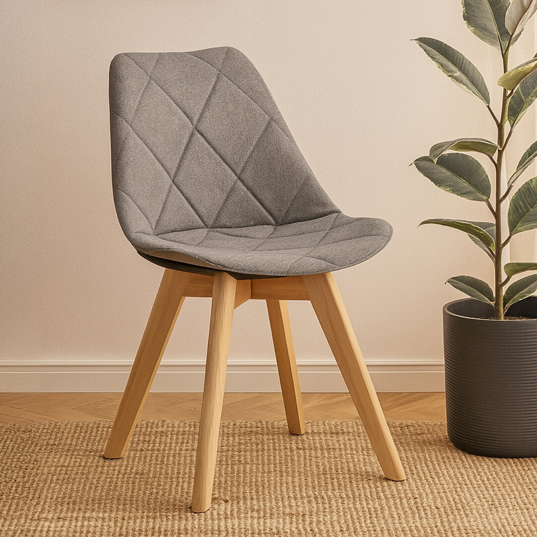 Richmond Grey Diamond Pattern Dining Chair