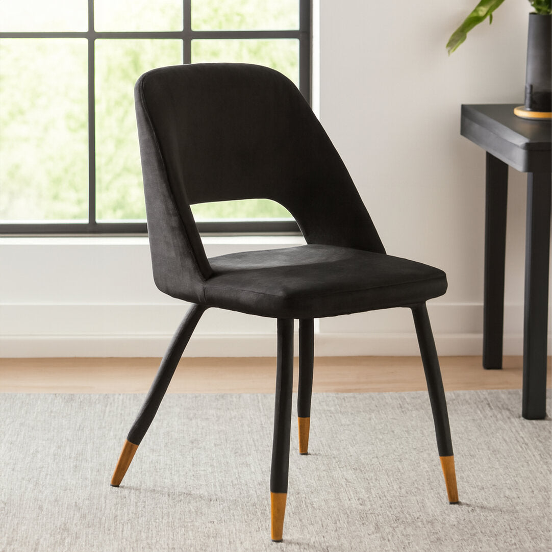 Florence Black Velvet Dining Chair
