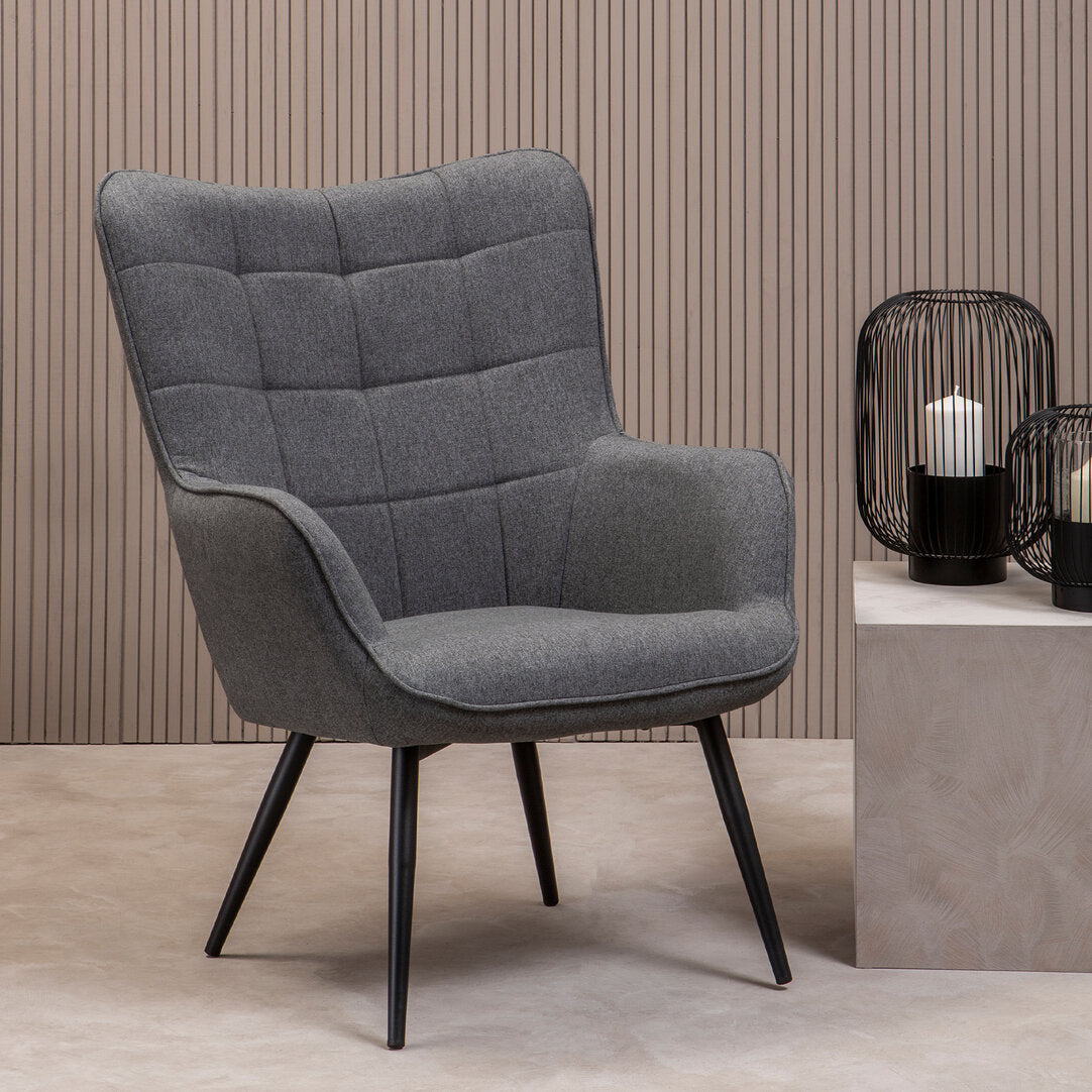 Richmond Grey Fabric Armchair