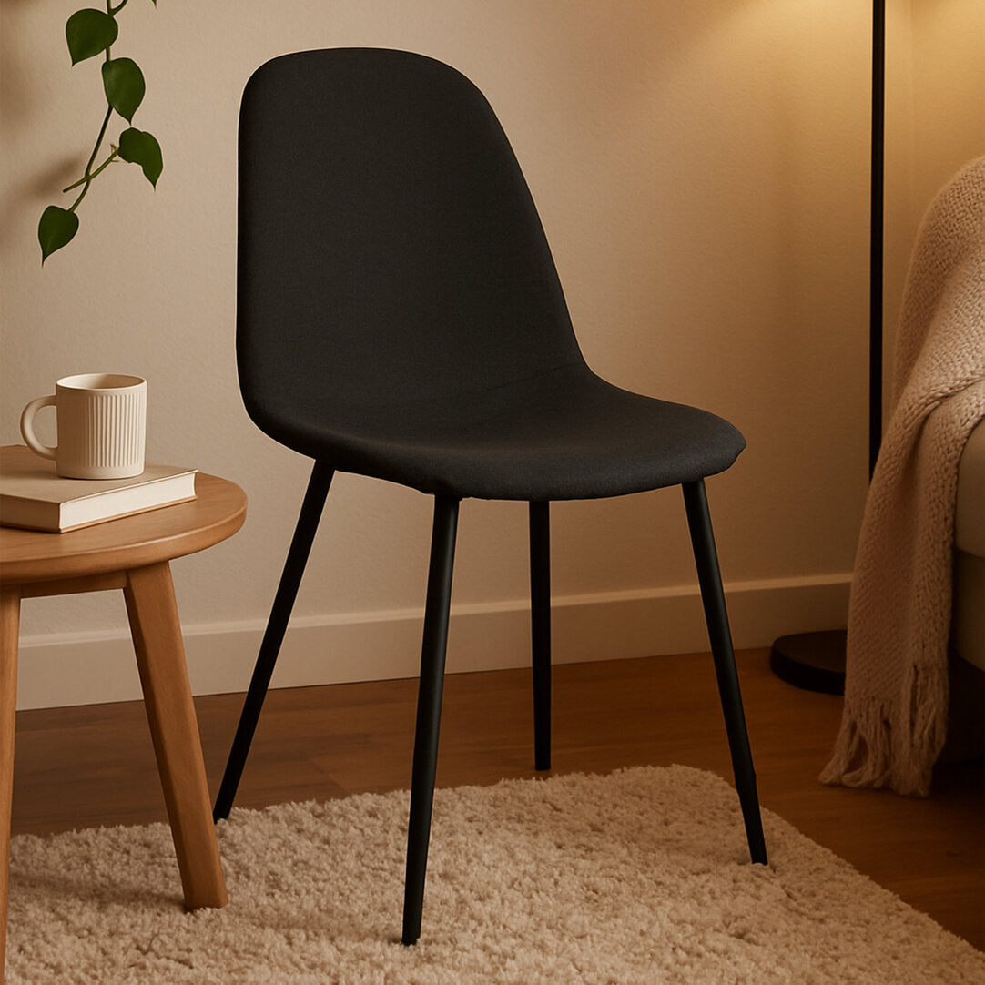 Sorrento Black Fabric Dining Chair