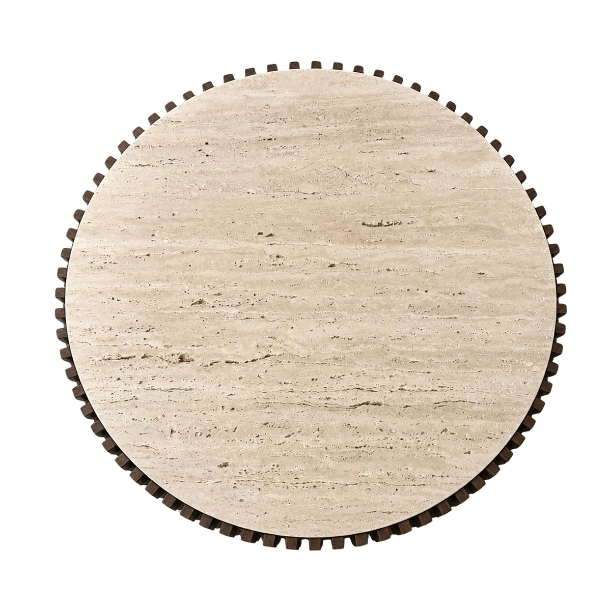 Prestbury Round Travertine and Mango Wood Coffee Table